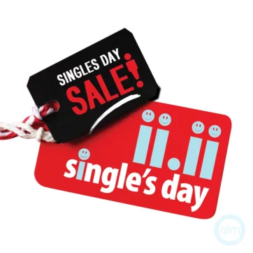 singles day promotional tags