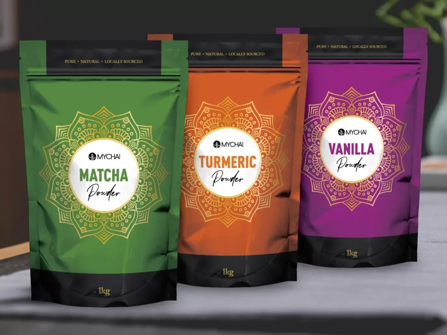 flexible packaging metallic stand up pouches