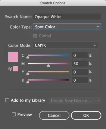 How to set up opaque white