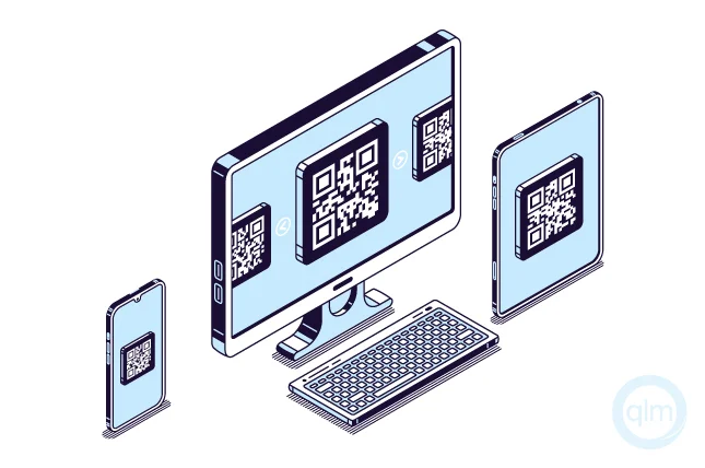 QR codes works on computers, smartphones, tablets